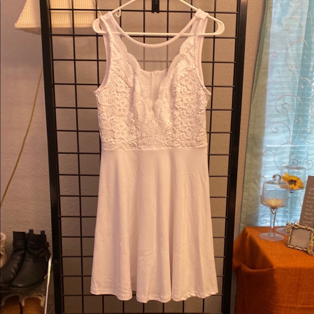 Grace Karin Elegant White lace Dress